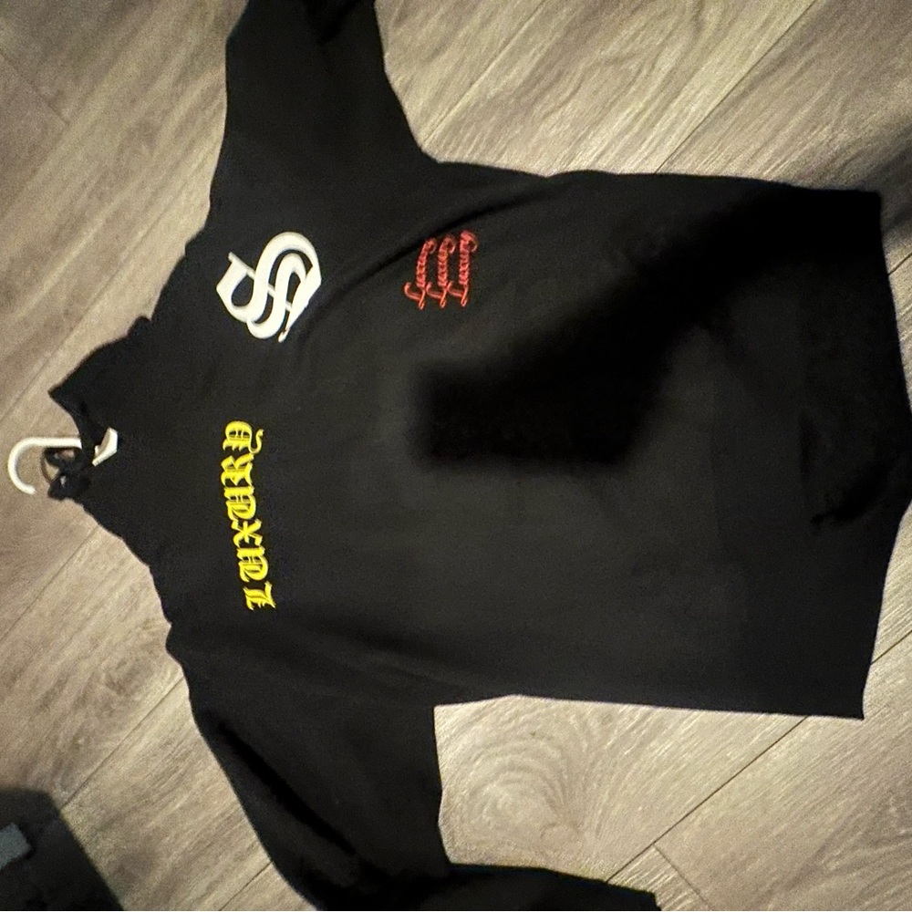 Black Hoodie with Graphic Print